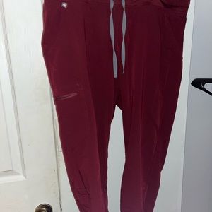 Figs Burgundy Jogger pants